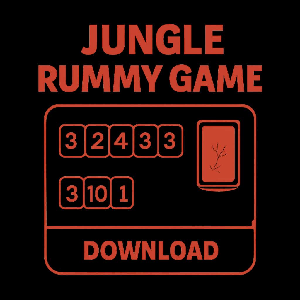 Diagram illustrating the steps to download Jungle Rummy Game.