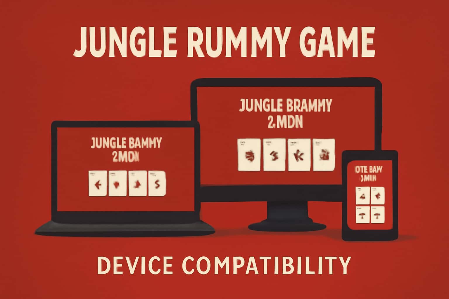 Informational graphic about Device Compatibility for Jungle Rummy Game.