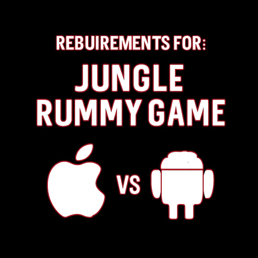 Icon illustrating the requirements for the Jungle Rummy Game on iOS and Android.