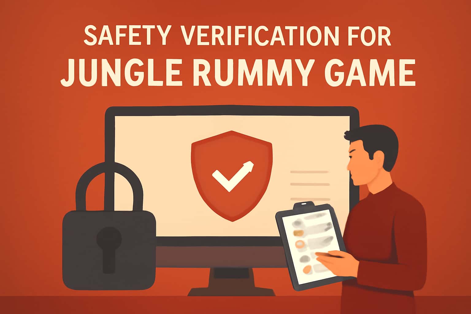 Informative scene featuring safety verification for Jungle Rummy Game.