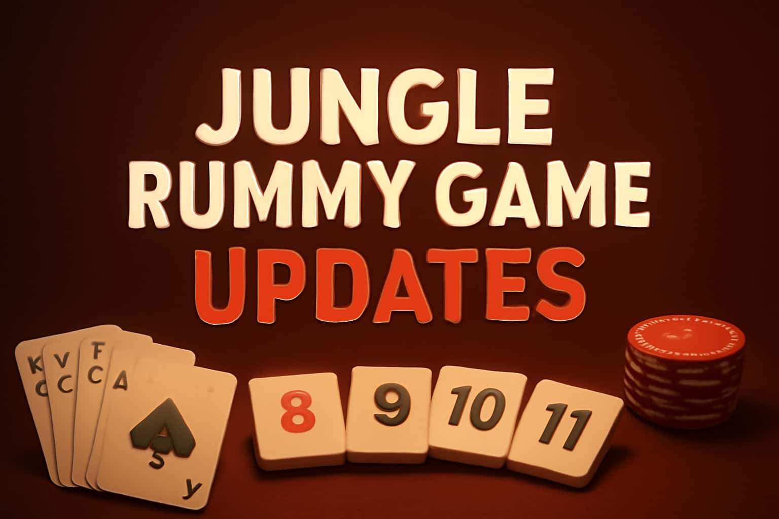 An informational graphic showcasing updates related to Jungle Rummy Game