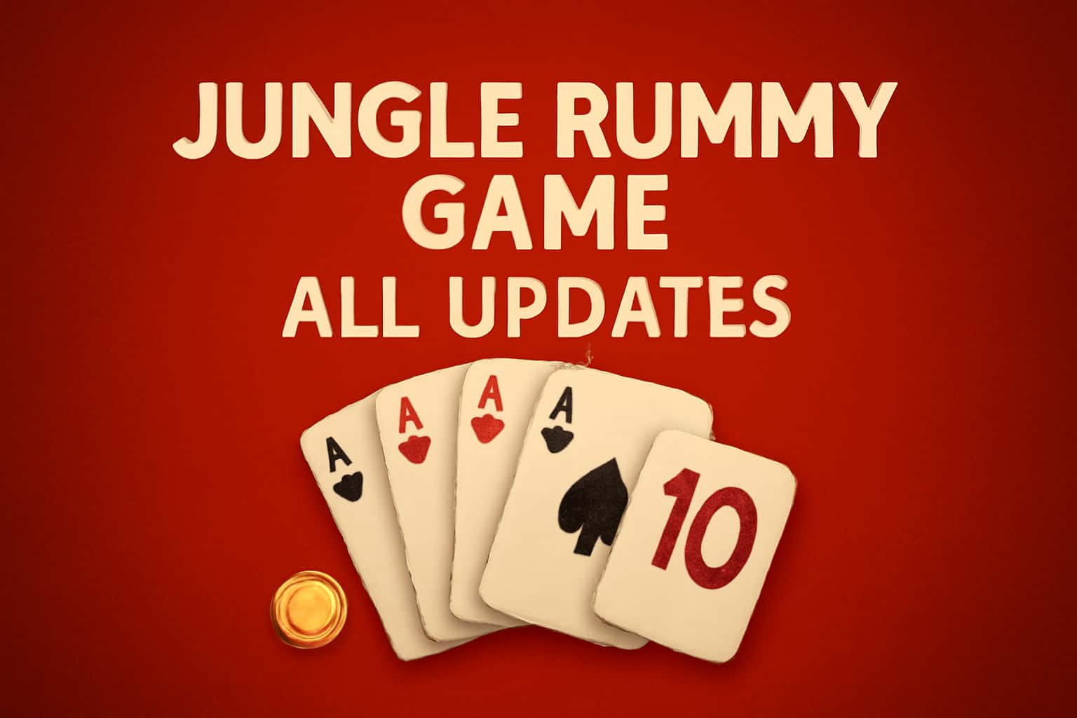 A visual representation of updates for the Jungle Rummy Game.