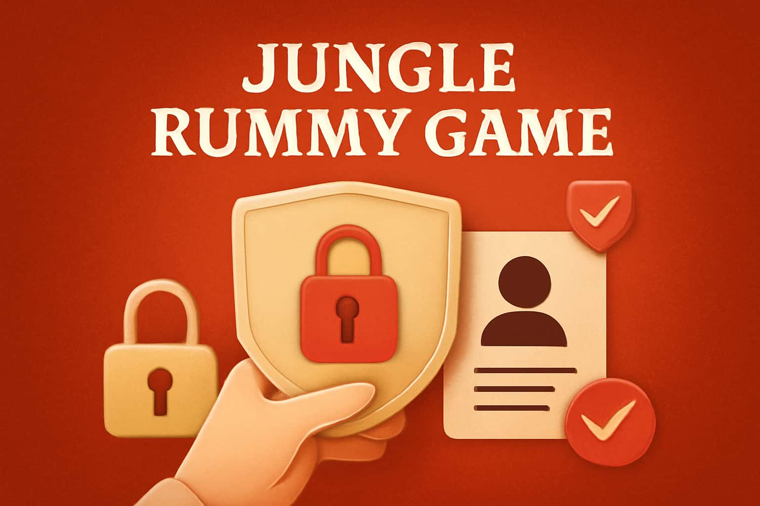 An educational scene illustrating the importance of securing your Jungle Rummy Game account.