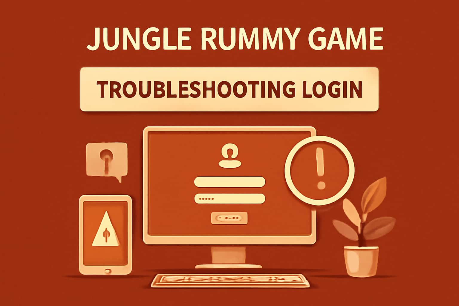 Hero image illustrating login troubleshooting for Jungle Rummy Game.